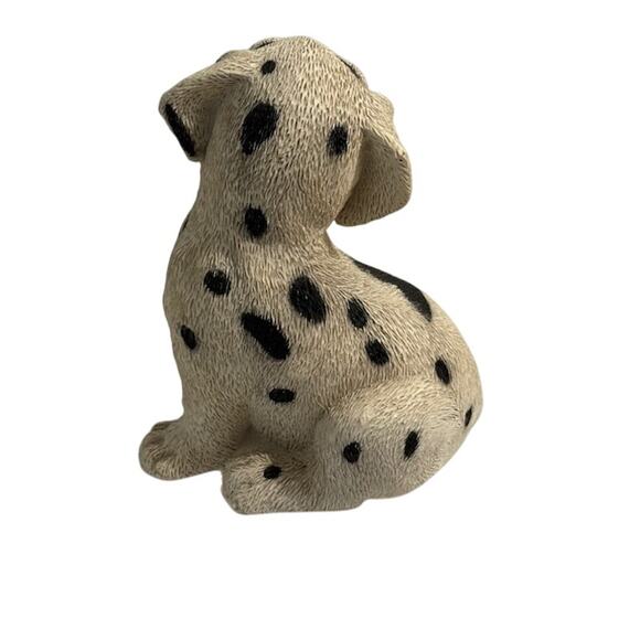Dalmation Puppy Dog Resin Figurine Music Box 7" Plays "You've Got a Friend" - Picture 3 of 5